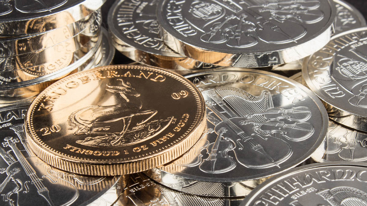 Gold- und Silbermünzen